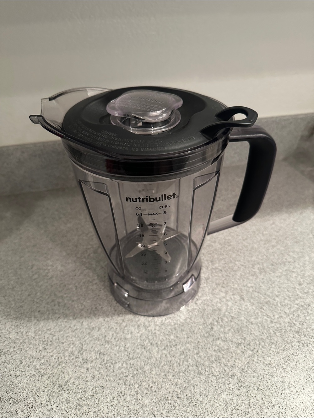 Nutribullet 64oz Blending Pitcher with Black Lid and Handle